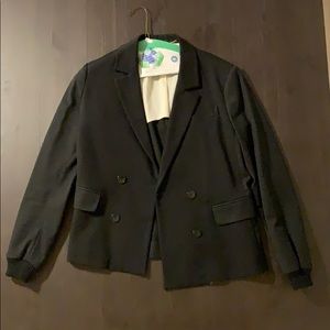NWOT cropped tuxedo bomber jacket - Dutch